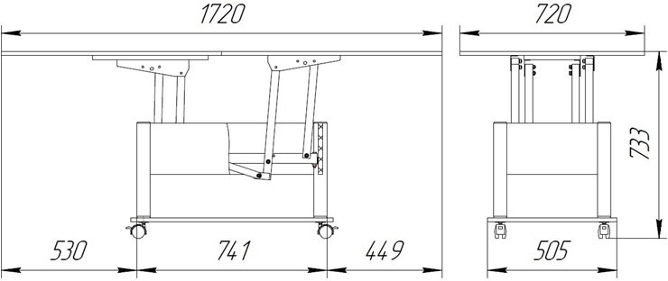 Складной стол-трансформер Дебют-3, венге светлый/белый в Кушве - изображение 2
