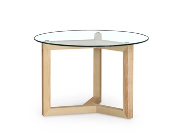 Журнальный стол Оникс-8, Натуральный массив/Прозрачное стекло в Краснотурьинске