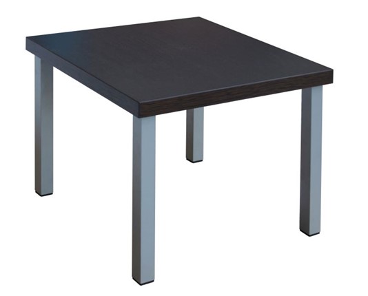 Квадратный столик Триада, венге/алюминий в Первоуральске - изображение