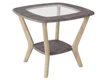 Круглый стол Мельбурн, серый бетон/дуб сонома в Полевском