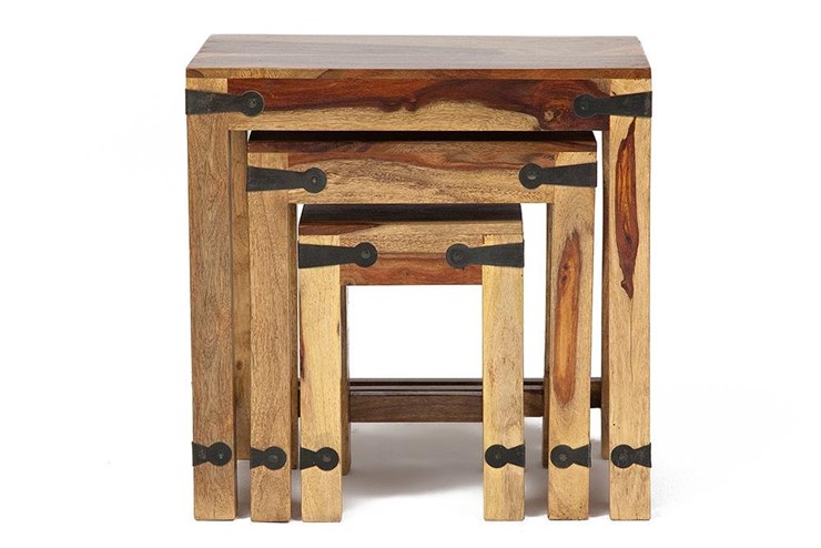 Набор табуреток/столиков Бомбей - 0077 палисандр, натуральный (natural) арт.10045 в Кушве - изображение 2
