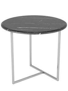 Круглый столик Альбано (черный мрамор-хром) в Полевском