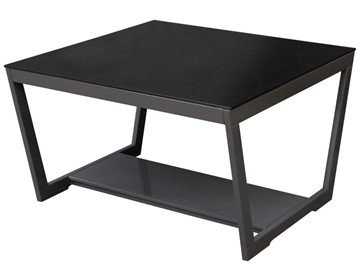 Квадратный стол BeautyStyle - 1, (темный глянец графит-стекло черное) в Асбесте