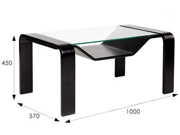 Стеклянный стол Гурон 1 (венге структура) в Первоуральске - предосмотр 2