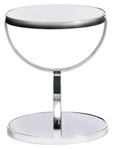 Кофейный столик GROTTO (mod. 9157) металл/дымчатое стекло, 42х42х50, хром в Тавде - предосмотр 1