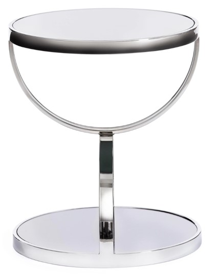 Кофейный столик GROTTO (mod. 9157) металл/дымчатое стекло, 42х42х50, хром в Богдановиче - изображение 1