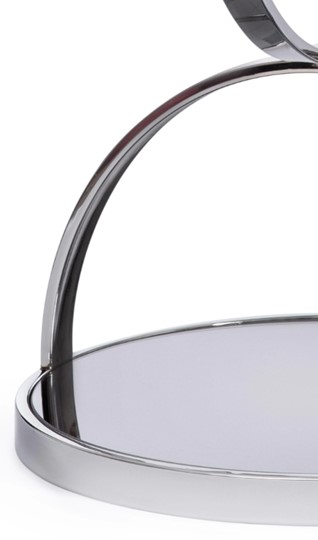 Кофейный столик GROTTO (mod. 9157) металл/дымчатое стекло, 42х42х50, хром в Кушве - изображение 2