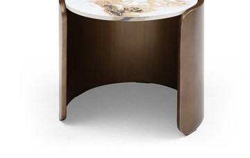 Круглый столик ET3095CI (D40) белая керамика /бронзовый в Екатеринбурге - предосмотр 2