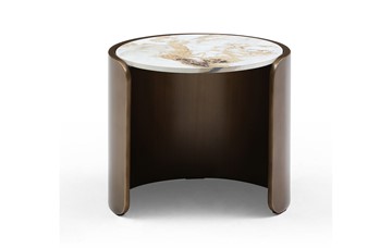 Круглый столик ET3095CI (D40) белая керамика /бронзовый в Екатеринбурге