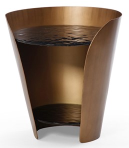 Стеклянный столик в гостиную ET6123 (D48,6) закаленное стекло/бронзовый в Екатеринбурге
