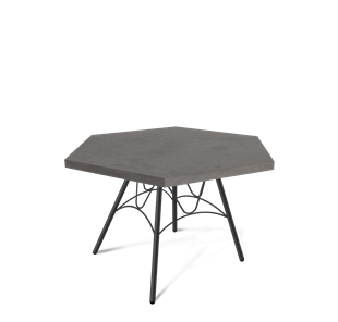 Журнальный столик SHT-S100 / SHT-ТT20 70 ЛДСП (бетон чикаго темно-серый/черный муар) в Кушве