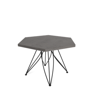 Круглый стол SHT-S113 / SHT-ТT20 70 ЛДСП (бетон чикаго темно-серый/черный муар) в Ревде