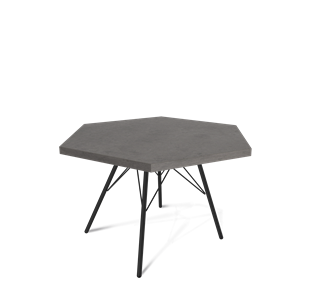 Круглый столик SHT-S37 / SHT-ТT20 70 ЛДСП (бетон чикаго темно-серый/черный муар) в Ревде