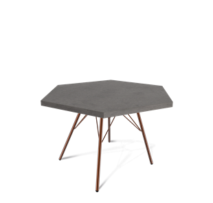 Журнальный столик SHT-S37 / SHT-ТT20 70 ЛДСП (бетон чикаго темно-серый/медный металлик) в Ревде