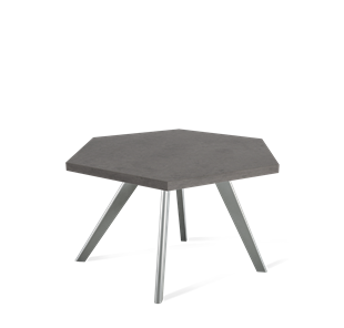 Круглый столик SHT-S39 / SHT-ТT20 70 ЛДСП (бетон чикаго темно-серый/серый) в Кушве