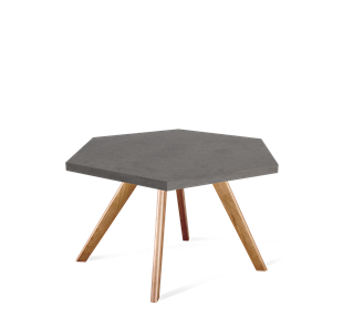Круглый стол SHT-S39 / SHT-ТT20 70 ЛДСП (бетон чикаго темно-серый/светлый орех) в Ревде