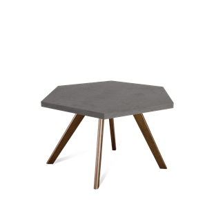 Круглый стол SHT-S39 / SHT-ТT20 70 ЛДСП (бетон чикаго темно-серый/темный орех) в Ревде