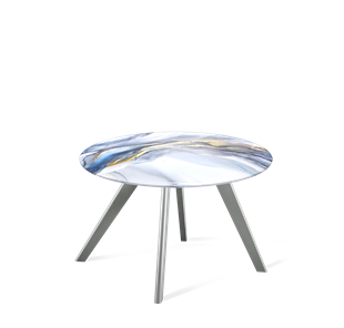 Круглый столик SHT-S39 / SHT-TT32 60 стекло/МДФ (млечный путь/серый) в Кушве