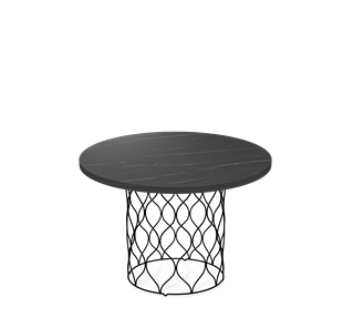 Круглый столик SHT-TU49 / SHT-ТT 60 ЛДСП (камень пьетра гриджио черный/черный муар) в Ревде