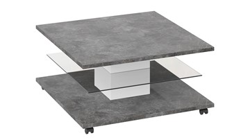 Квадратный стол Diamond тип 1 (Белый/Ателье темный глянец) в Ревде - предосмотр 1