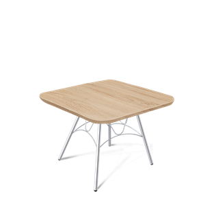 Журнальный столик SHT-S100 / SHT-TT 60/60 ЛДСП (дуб сонома/хром лак) в Ревде