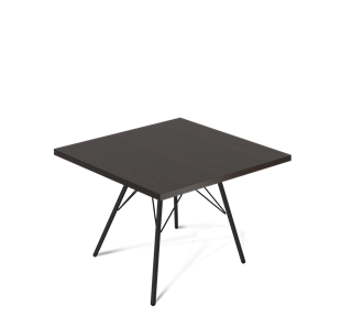 Квадратный столик SHT-S37 / SHT-TT 60/60 ЛДСП (венге луизиана/черный муар) в Ревде