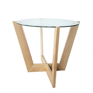 Овальный столик Оникс-6, Натуральный массив/Прозрачное стекло в Краснотурьинске - предосмотр 6