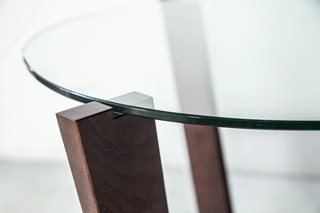 Журнальный овальный стол Оникс-6, Венге/Прозрачное стекло в Кушве - предосмотр 4