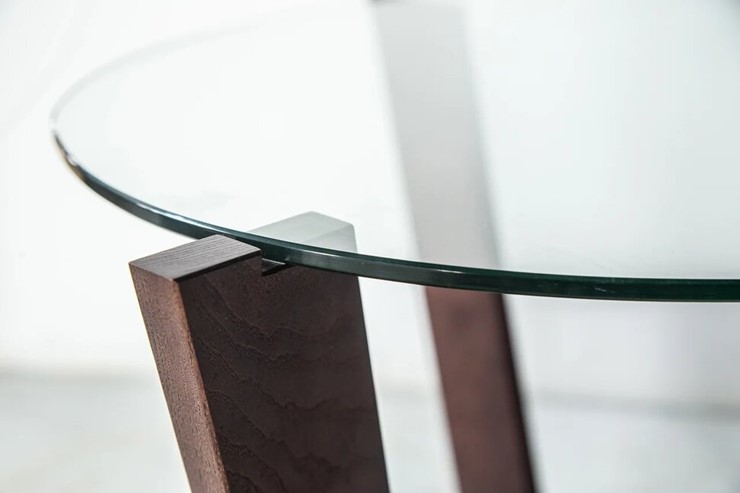 Журнальный овальный стол Оникс-6, Венге/Прозрачное стекло в Кушве - изображение 4