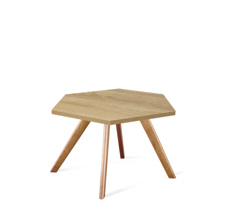 Шестигранный столик SHT-S39 / SHT-ТT20 60 ЛДСП (дуб песочный/светлый орех) в Екатеринбурге - изображение