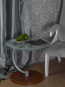 Стеклянный стол Дуэт 13Н (металлик средне-коричневый) в Первоуральске - предосмотр 2