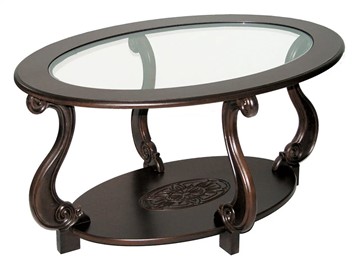 Стеклянный столик Овация-С, темно-коричневый в Екатеринбурге