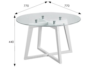 Стеклянный столик Рилле-445 (белый) в Екатеринбурге - предосмотр 4