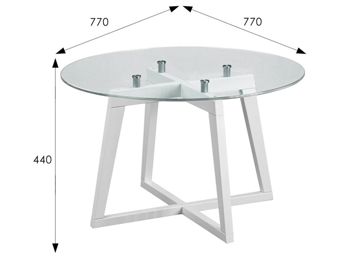 Стеклянный столик Рилле-445 (белый) в Екатеринбурге - изображение 4