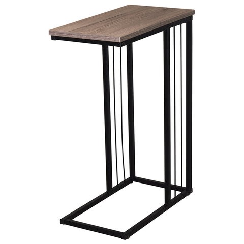 Приставной стол на металлокаркасе BRABIX "LOFT CT-002", 450х250х630 мм, цвет морёный дуб, 641861 в Краснотурьинске - изображение 4