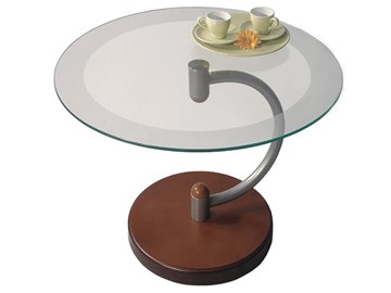 Стеклянный стол Дуэт 13Н (металлик средне-коричневый) в Кушве