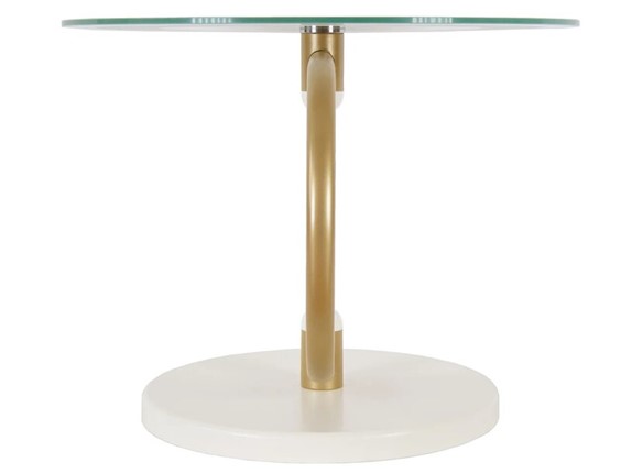Стеклянный столик Дуэт 13Н (золото-слоновая кость-прозрачное) в Екатеринбурге - изображение