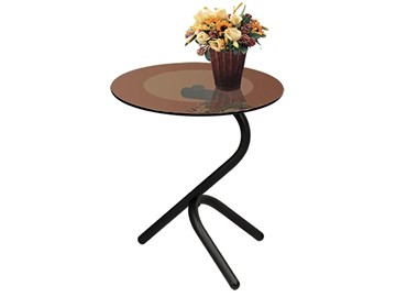 Стеклянный столик Дуэт 5 (черный-тонированное) в Кушве