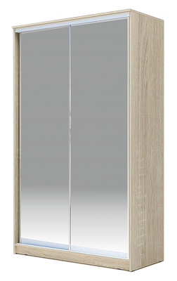 Шкаф-купе 2-х створчатый 2200х1682х620 Хит-22-17-88, Матовое стекло, Дуб сонома в Екатеринбурге - изображение