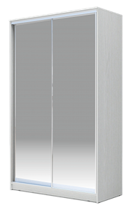 Шкаф 2-х дверный 2400х1500х620 Хит-24-15-88, Матовое стекло Белый в Кушве