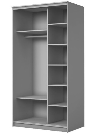 Шкаф 2-х створчатый ХИТ 24-14-66, Диагональные полосы №22-23, Белый в Кушве - изображение 1