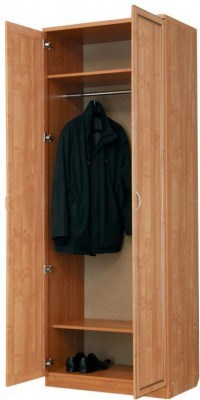 Шкаф двухстворчатый 100 со штангой, цвет Дуб Сонома в Екатеринбурге - изображение 1