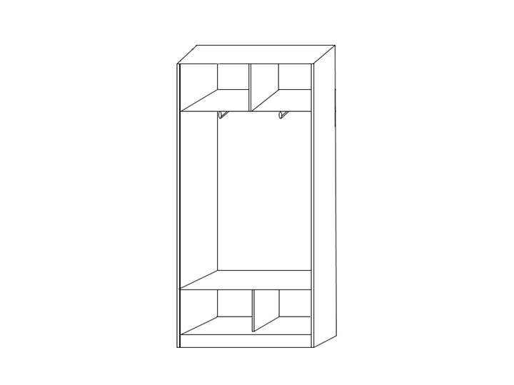 Шкаф 2-х дверный 2200х1200х420 с двумя зеркалами ХИТ 22-4-12/2-55 Венге Аруба в Екатеринбурге - изображение 1