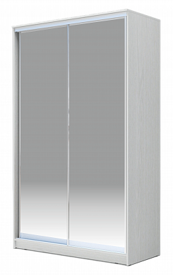 Шкаф-купе 2400х1200х420 Хит-24-4-12/2-88, Матовое стекло, Белый в Екатеринбурге - изображение