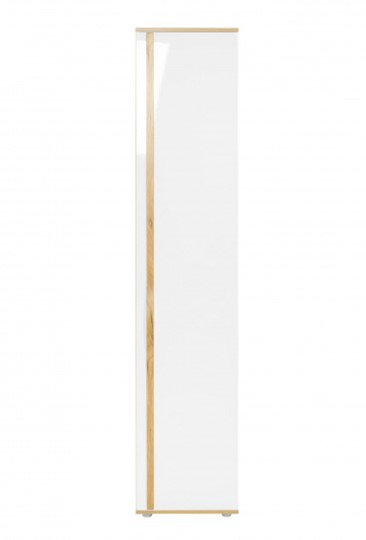 Шкаф 1-дверный Марта-2 ЛД 136.010, Дуб золотой/Белый глянец в Первоуральске - изображение 1