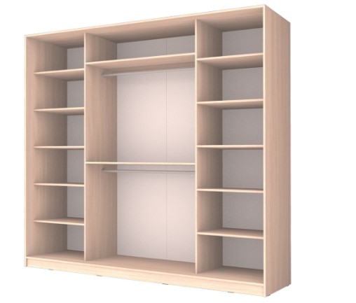 Шкаф 4-х дверный 24-24/2-6556, Пескоструйный рисунок "Сетка", Белый в Первоуральске - изображение 1