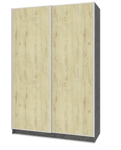 Шкаф 2-х дверный Браун Б651, Камень темный - Ирландский дуб в Каменске-Уральском