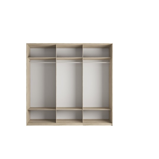 Шкаф 3-х створчатый Эста (ДСП/Зеркало/ДСП) 2700x660x2400, дуб бардолино в Богдановиче - изображение 1