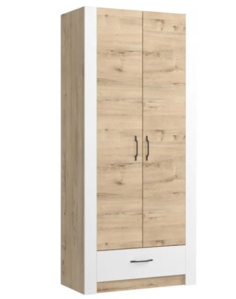 Шкаф гардеробный Ева 5 М1 дуб ирландский/белый матовый в Ревде - изображение