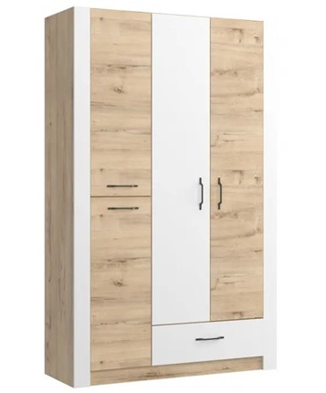 Шкаф гардеробный Ева 5 М2 дуб ирландский/белый матовый в Красноуфимске - изображение